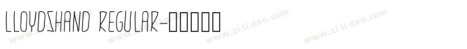 LloydsHand Regular字体转换